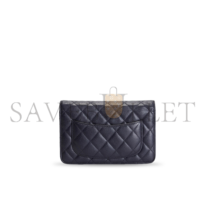 CHANEL CAVIAR WALLET ON CHAIN (19*13*3.5cm) 